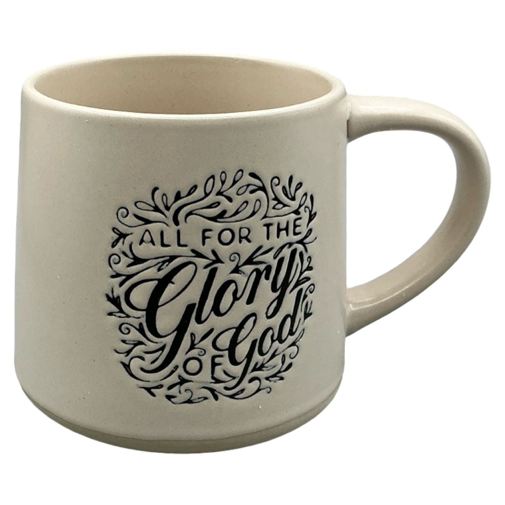 The Daily Grace Co Glory Stoneware Mug Cream All For The Glory Of God SV104535